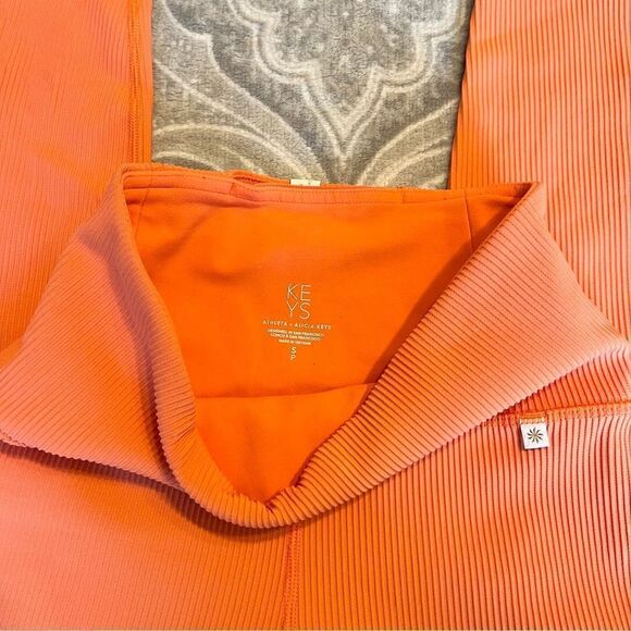ATHLETA X Alicia Keys ELATION Jewel Orange Ribbed Tights - Picture 6 of 7